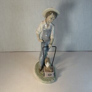 Lladro 6021 Saturday’s Child Boy with Dog Figurine Retired Spain Porcelain